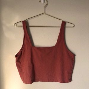 SQUARE NECK CROP TANK